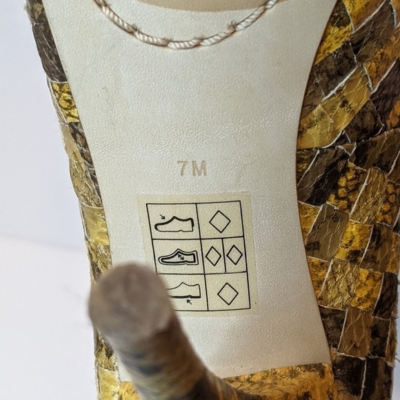 RACHEL Rachel Roy women’s patchwork peep toe heels sz 7 - Picture 7 of 10